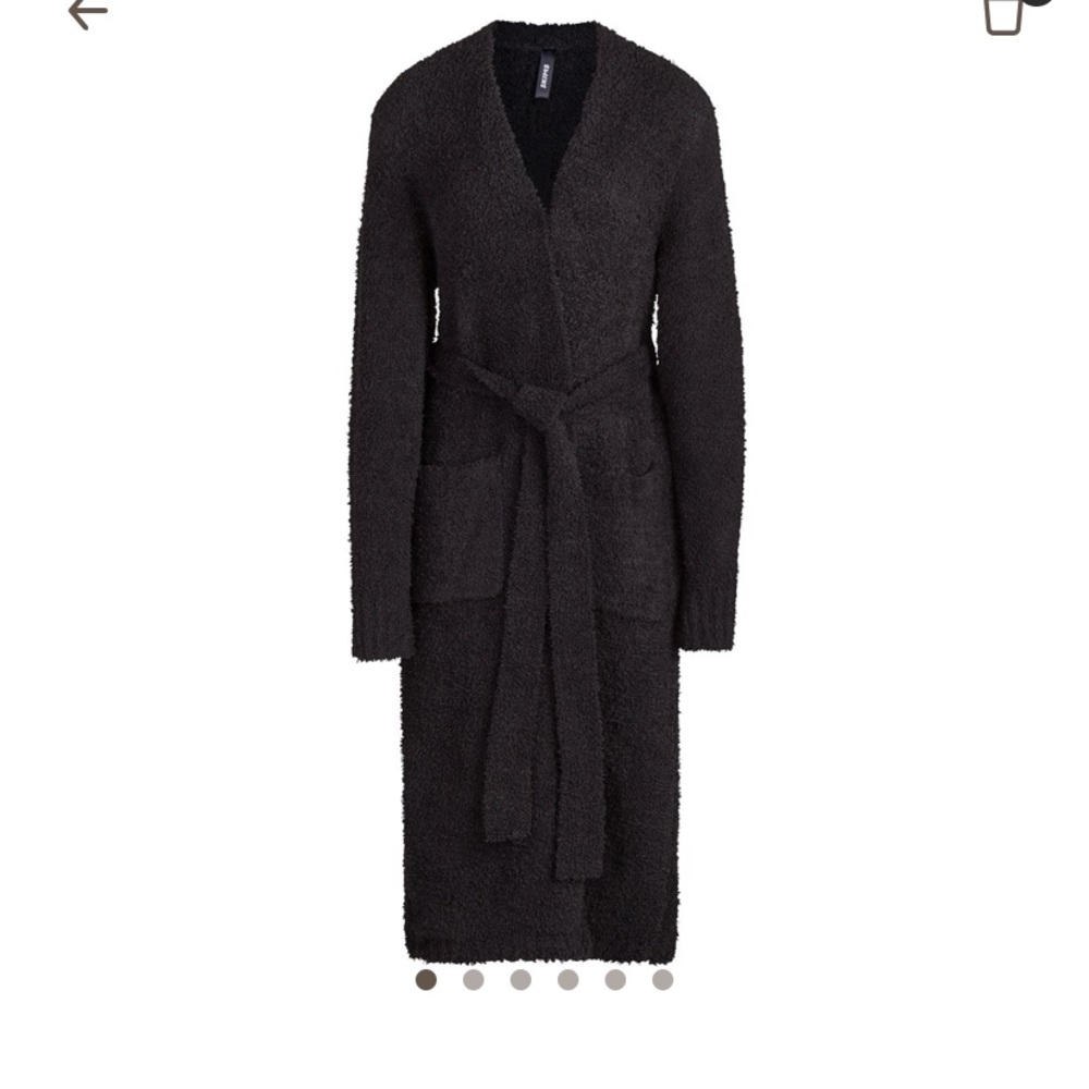 SKIMS Cozy knit long robe ONYX L/XL